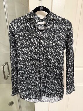 J.Lindeberg Floral Button Down Shirt Blouse
